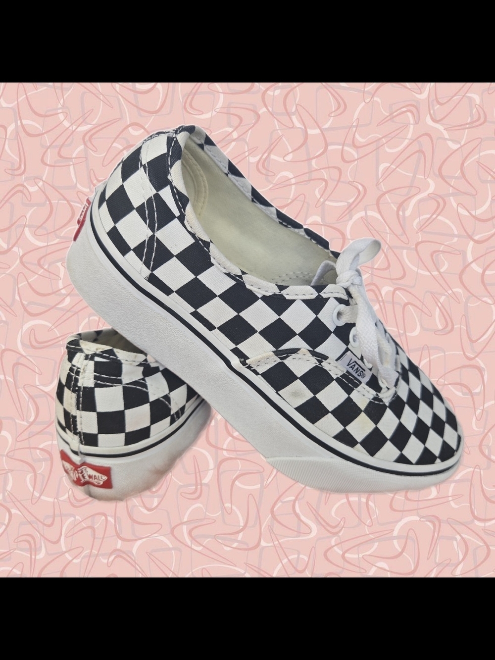 Vans Black & White Checkerboard Lace-Up Sneakers